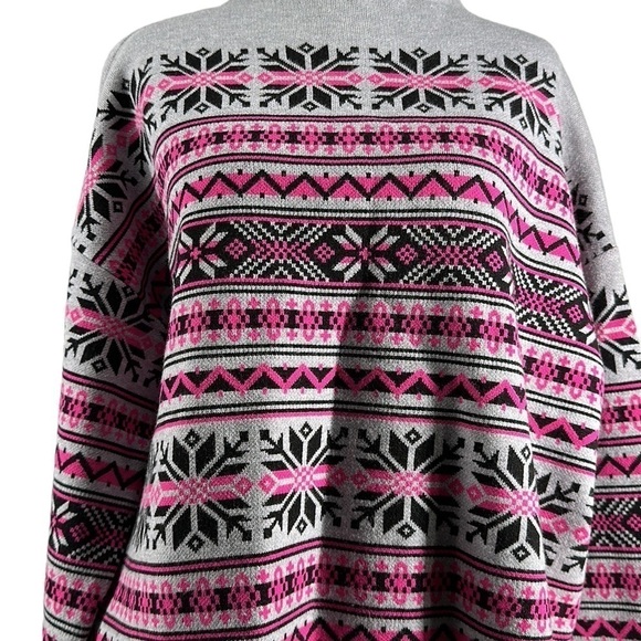 Joie Fair Isle Nordic Style Knit Sweater boxy cabin cottage mountains sz xl NWT - Picture 8 of 12